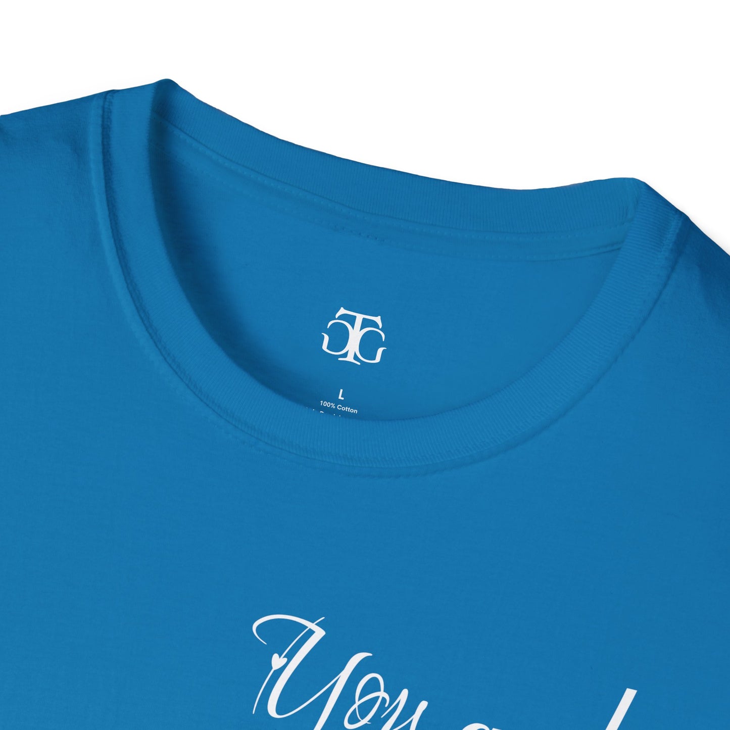Farbenfrohes Valentinstag-T-Shirt für Paare mit KLEINEN Text „DU UND ICH“