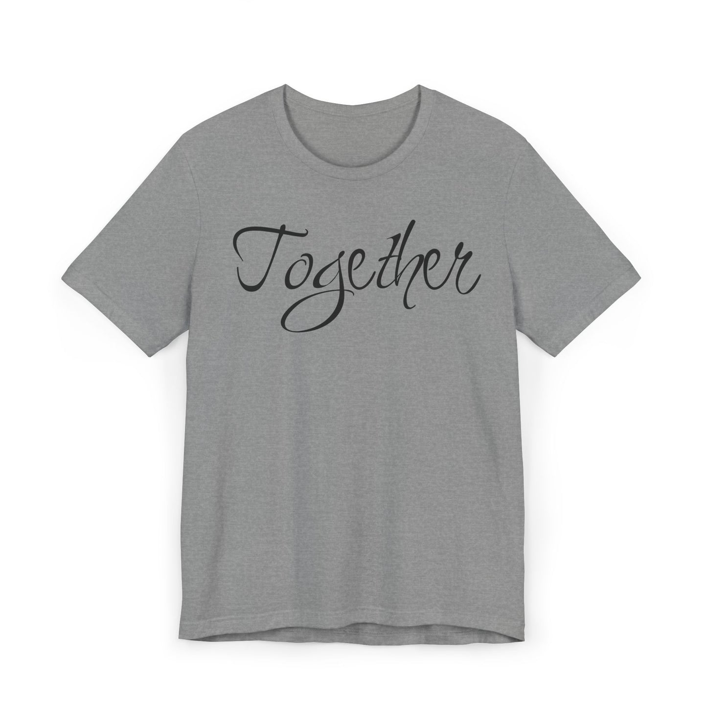 Einfaches Valentinstag-T-Shirt für Paare mit einem GROSSEN Text „TOGETHER“