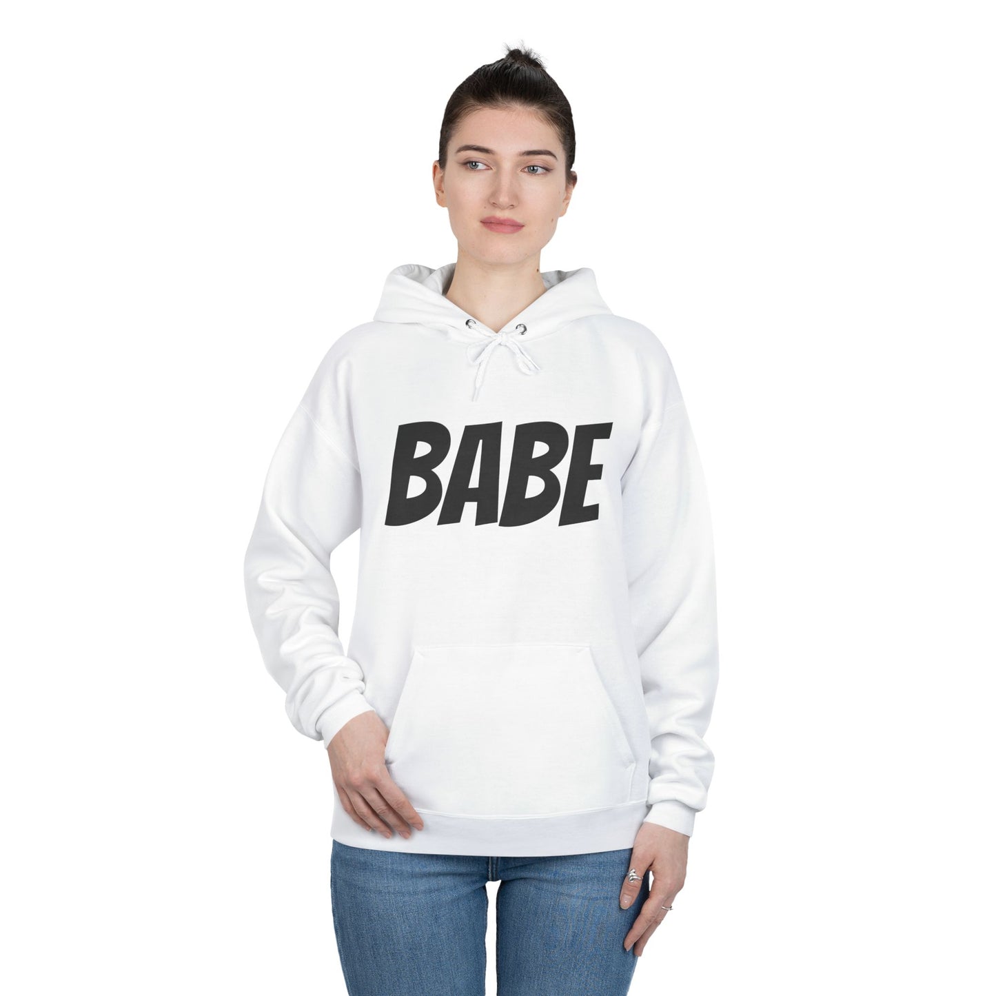 Damen Hoodie mit "BABE" Text Print