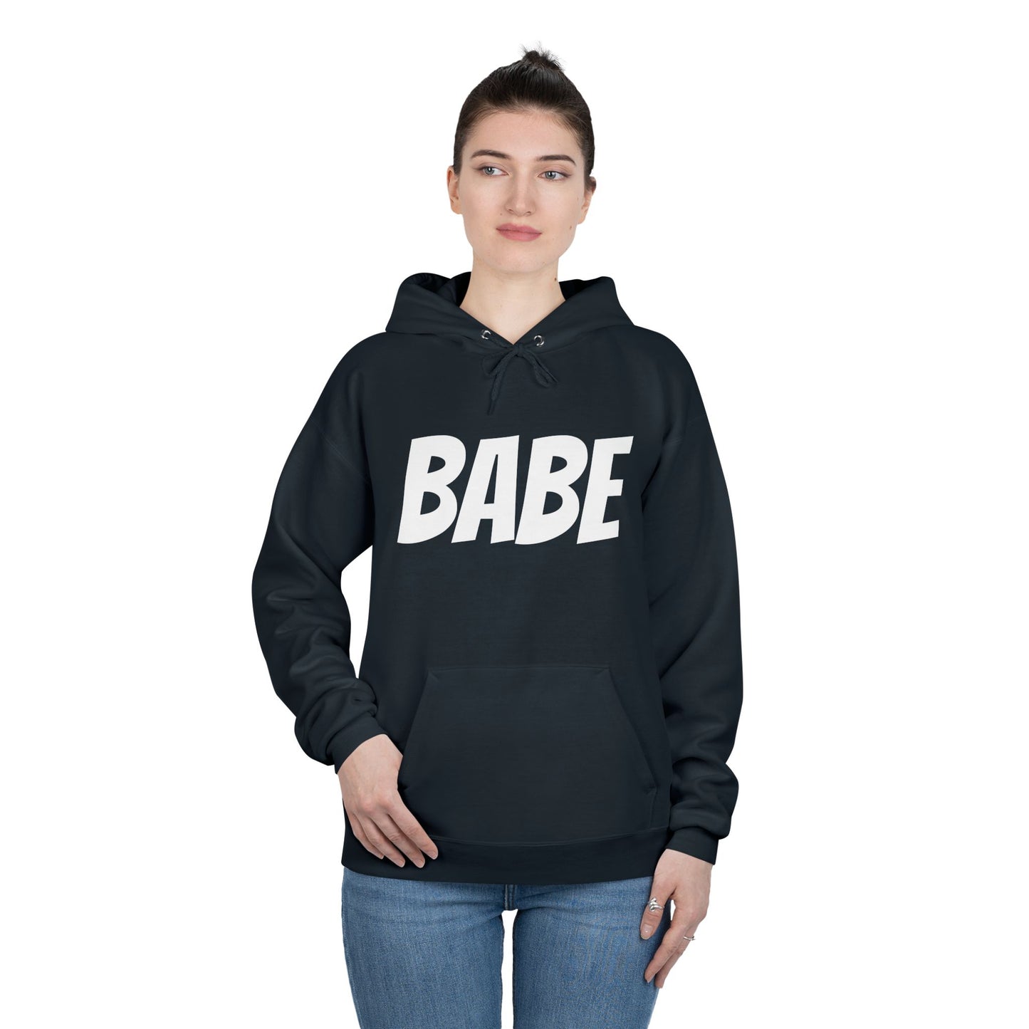 Damen Hoodie mit "BABE" Text Print