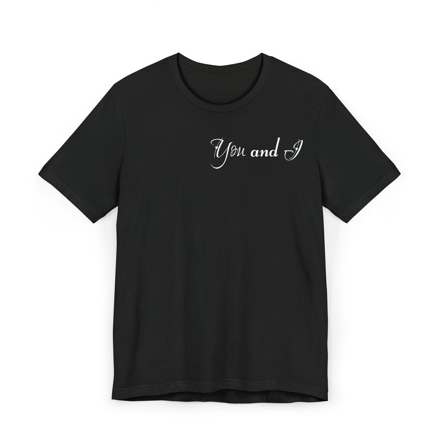 Einfaches Valentinstag-T-Shirt für Paare mit KLEINEN Text „DU UND ICH“