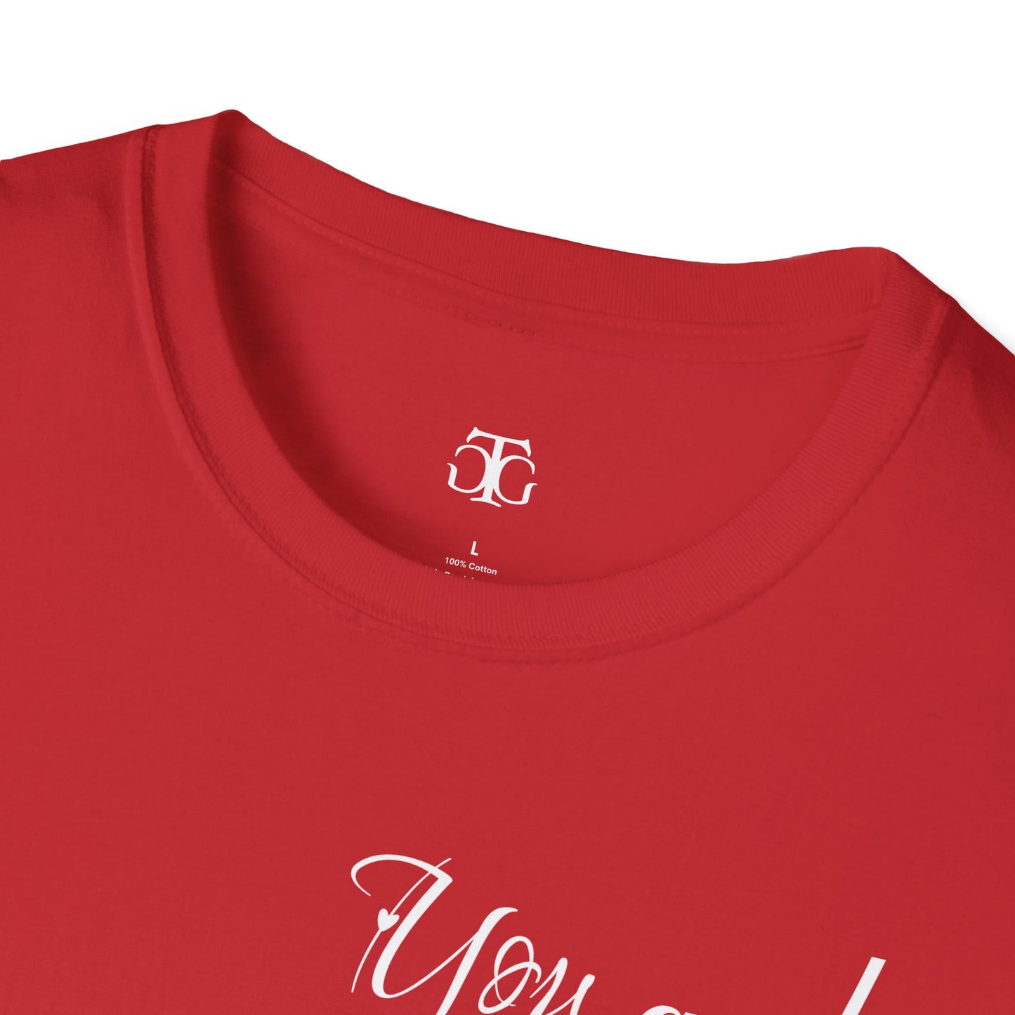 Farbenfrohes Valentinstag-T-Shirt für Paare mit KLEINEN Text „DU UND ICH“