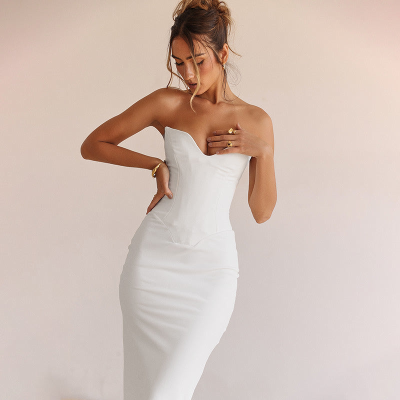 NGTG Hot Slim Tube-Top Long Dress