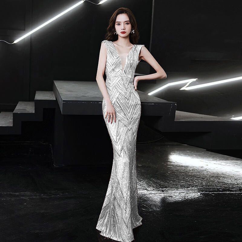 NGTG Women's Elegant Sexy Back Celebrity Evening Dress
