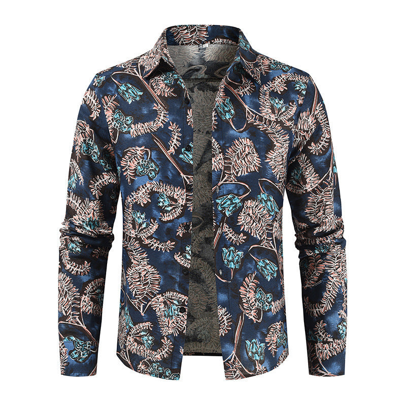 NGTG LUXX Fleur Moderne – Men’s Designer Floral Shirt in Luxe Drape