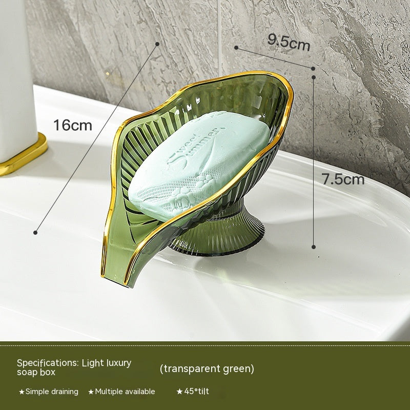 NGTG LUXX Leaf-Shaped Easy-to-Clean Bath Soap Dish