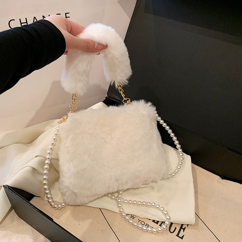 NGTG MINI Cute and Fluffy Pearl Handbag