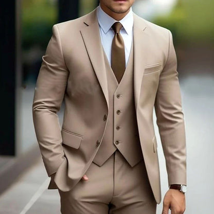 NGTG LUXX Men's Casual Sleek Elite Suit  – Formal Business Wear or Groom's Wedding Outfit Set