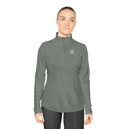 Sport Sweater for Women, Ladies Quarter-Zip Pullover, Sweater with Zipper