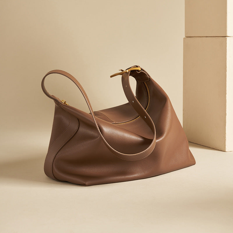 NGTG PARIS Spacious Lux Glamour Leather Tote Bag