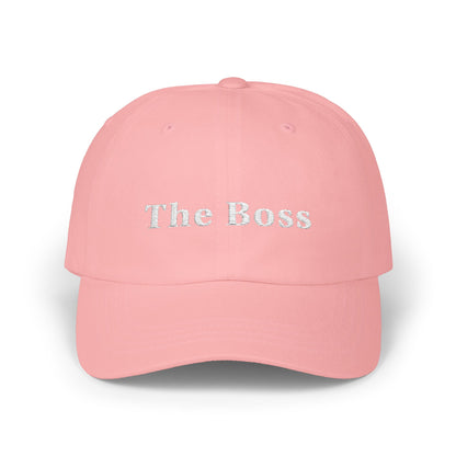 Embroidered "The Boss" Hat in White Text