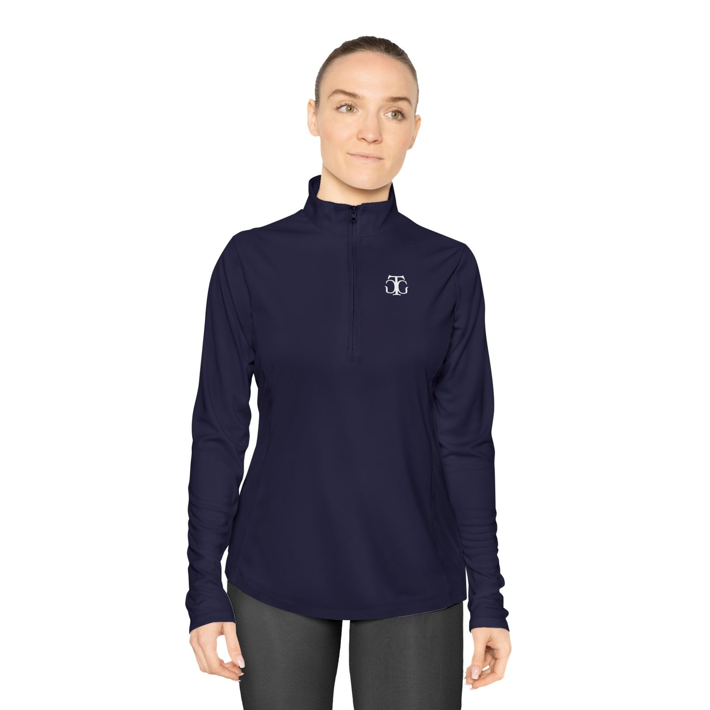 Sport Sweater for Women, Ladies Quarter-Zip Pullover, Sweater with Zipper