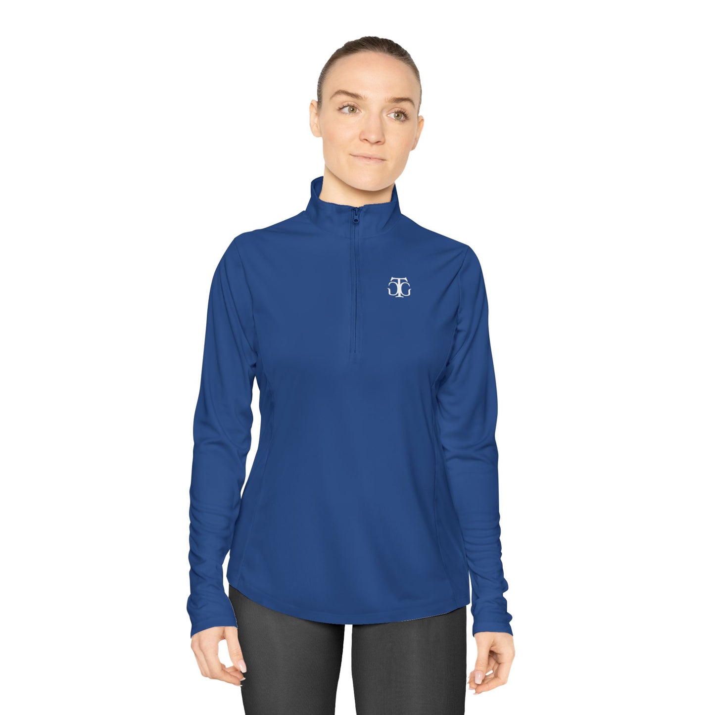 Sport Sweater for Women, Ladies Quarter-Zip Pullover, Sweater with Zipper