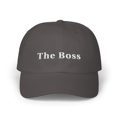 Embroidered "The Boss" Hat in White Text