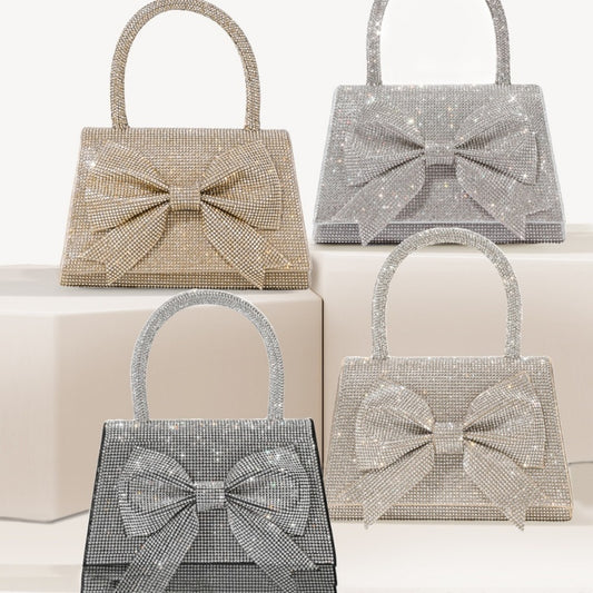 NGTG PARIS Sophisticated Bow Luxury Diamond Handbag