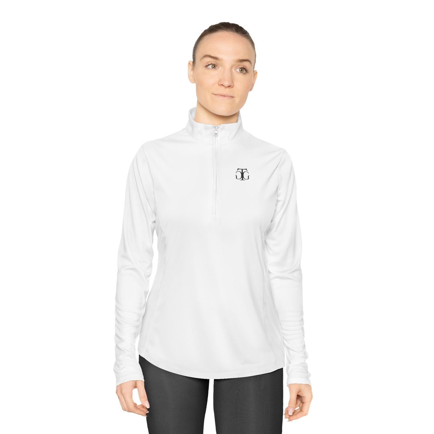 Sport Sweater for Women, Ladies Quarter-Zip Pullover, Sweater with Zipper