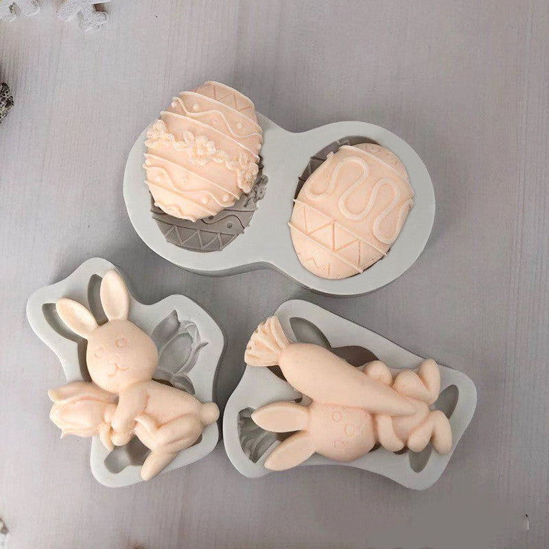 NGTG 3D Silicone Bunny Easter Eggs Baking Mold Cake Accessories