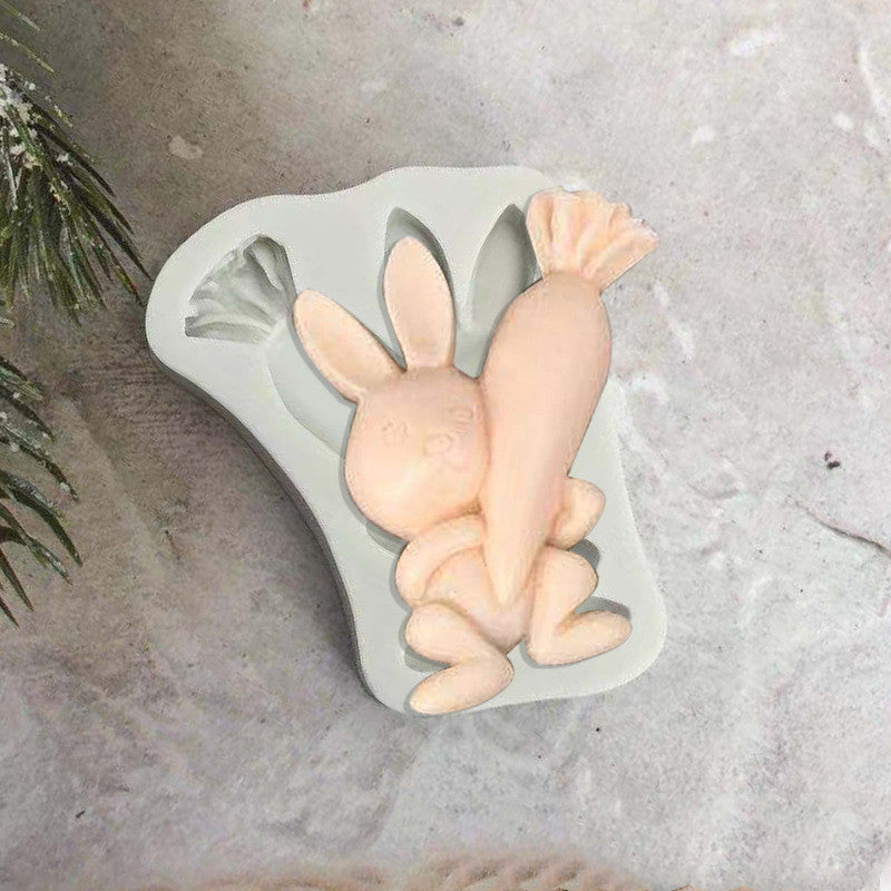 NGTG 3D Silicone Bunny Easter Eggs Baking Mold Cake Accessories