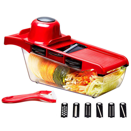 NGTG All-in-One Multifunctional Fruit and Vegetable Cutter with Hand Guard Inclusion Commercial or Home Use