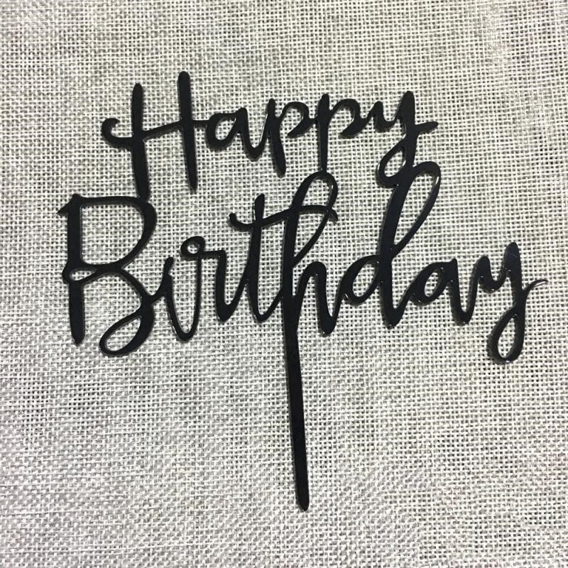 NGTG happy Birthday Rose Gold cake topper (10 pieces)