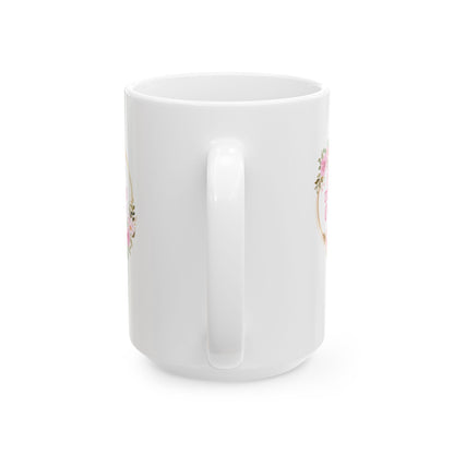 Floral Mug for Mom, Best Mom Ever White Mug