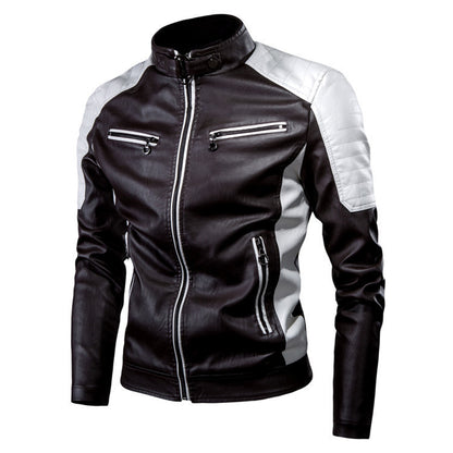 NGTG CARTER Men's Vento Rosso Italian Leather Racer Jacket