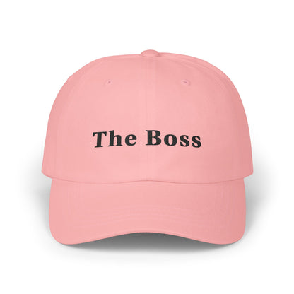 Embroidered "The Boss" Hat in Black Text