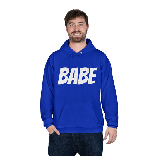 Men's Hoodie with BABE text Print