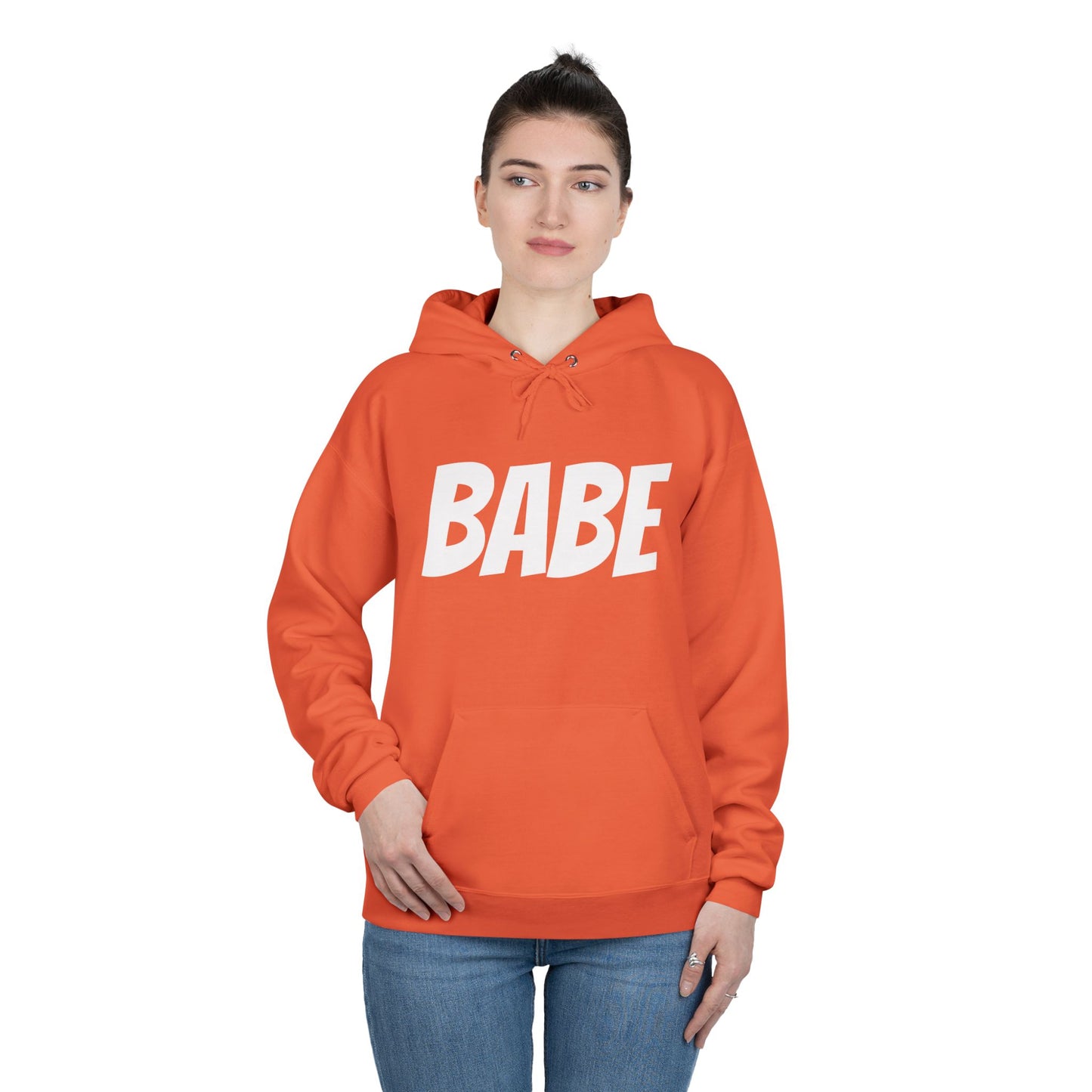 Damen Hoodie mit "BABE" Text Print 