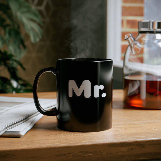 Minimalistic Black "Mr." Mug