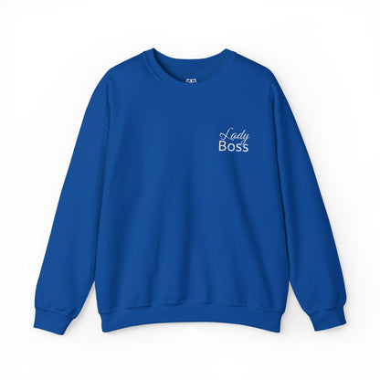 Embroidered "Lady Boss" Sweatshirt (White Text)