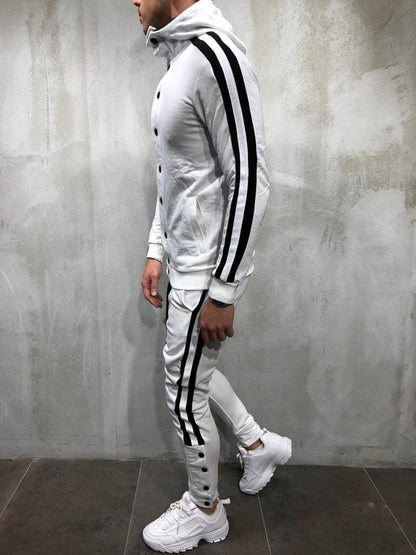 NGTG VORTEX Men’s Hooded Button-Up Cardigan & Jogger Set