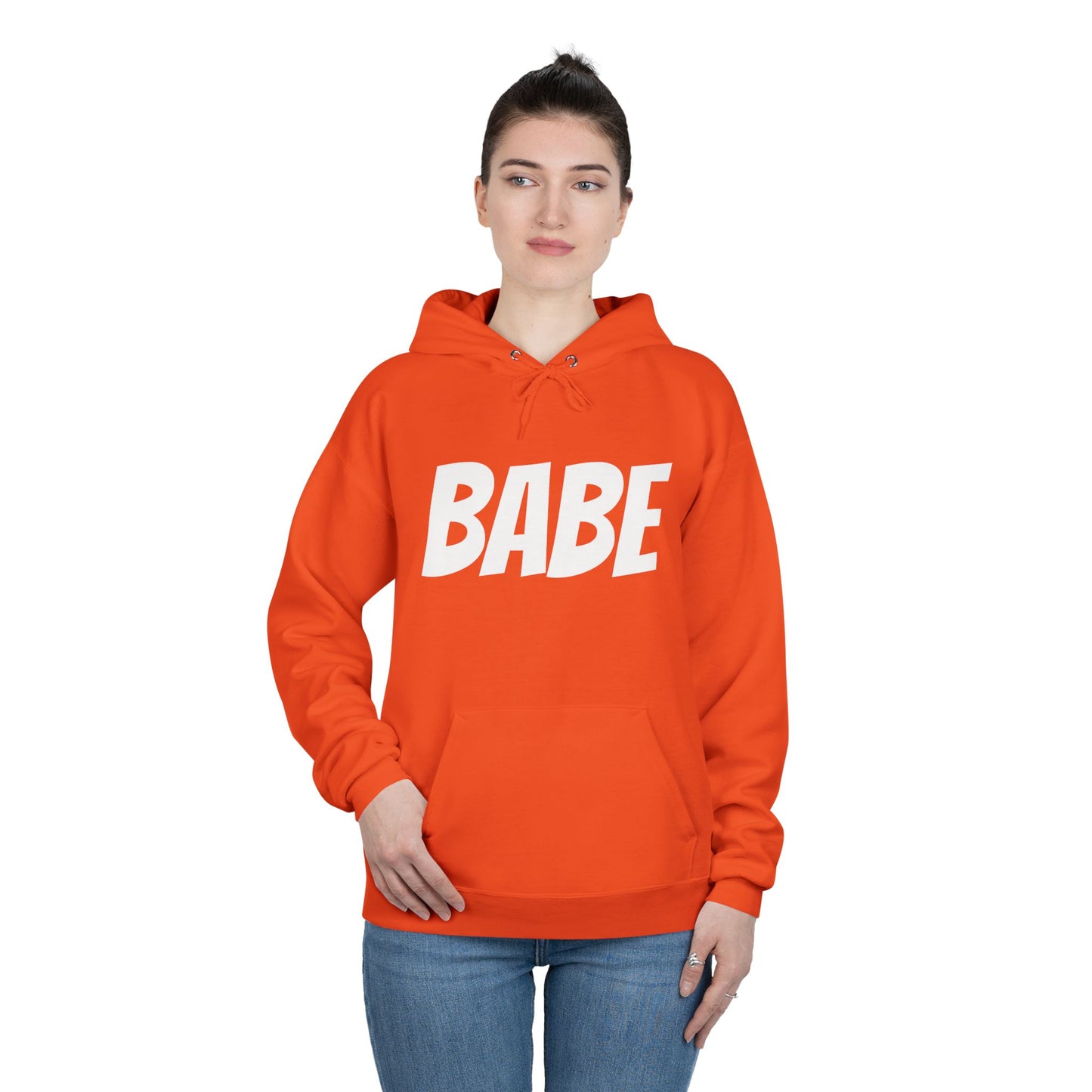 Damen Hoodie mit "BABE" Text Print 