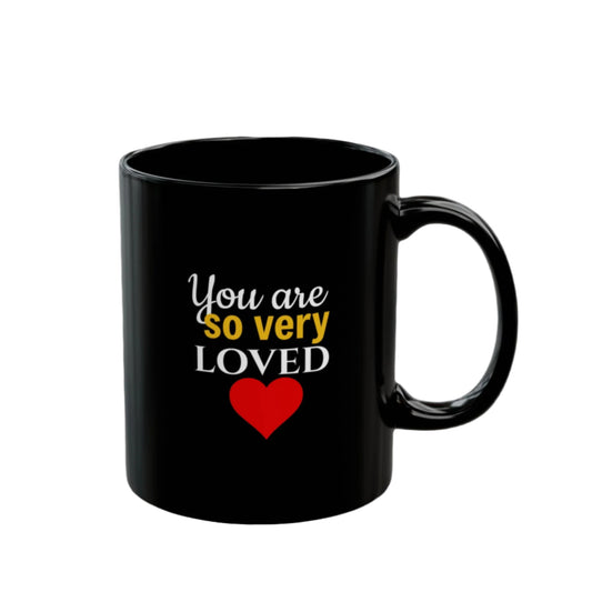 "You are so very Loved" Cup, Twinning Cups, Couple Cup, Black Ceramic Mugs, Coffee Cups, Valentine's Day Mugs