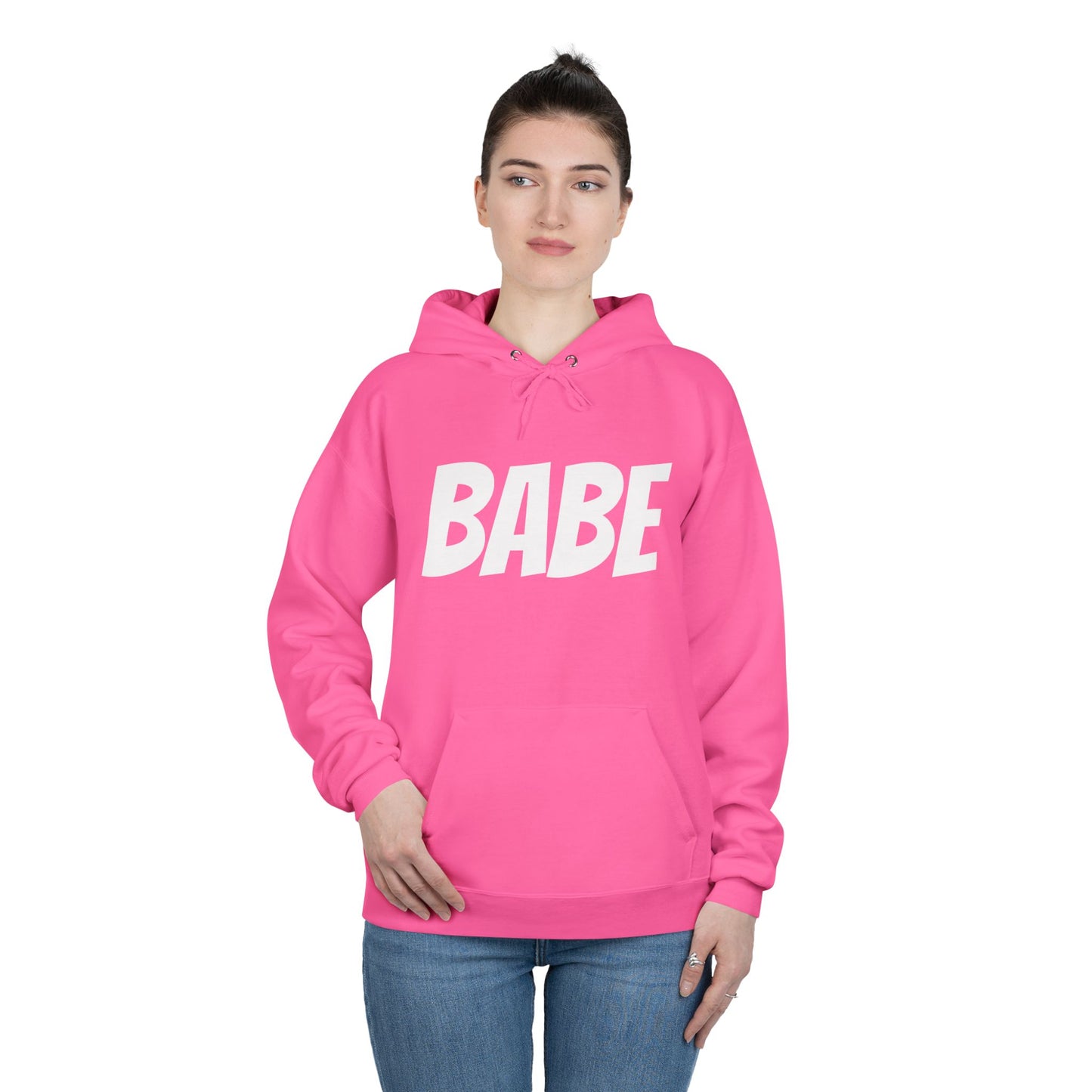 Damen Hoodie mit "BABE" Text Print 