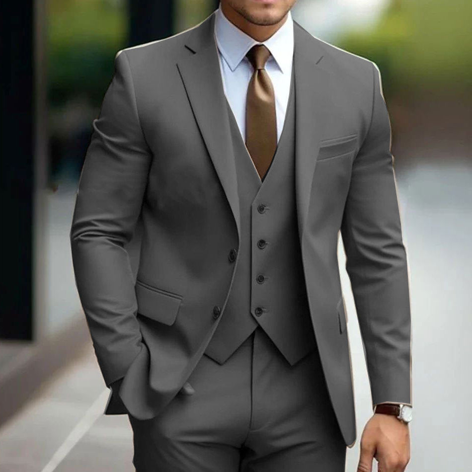 NGTG LUXX Men's Casual Sleek Elite Suit  – Formal Business Wear or Groom's Wedding Outfit Set