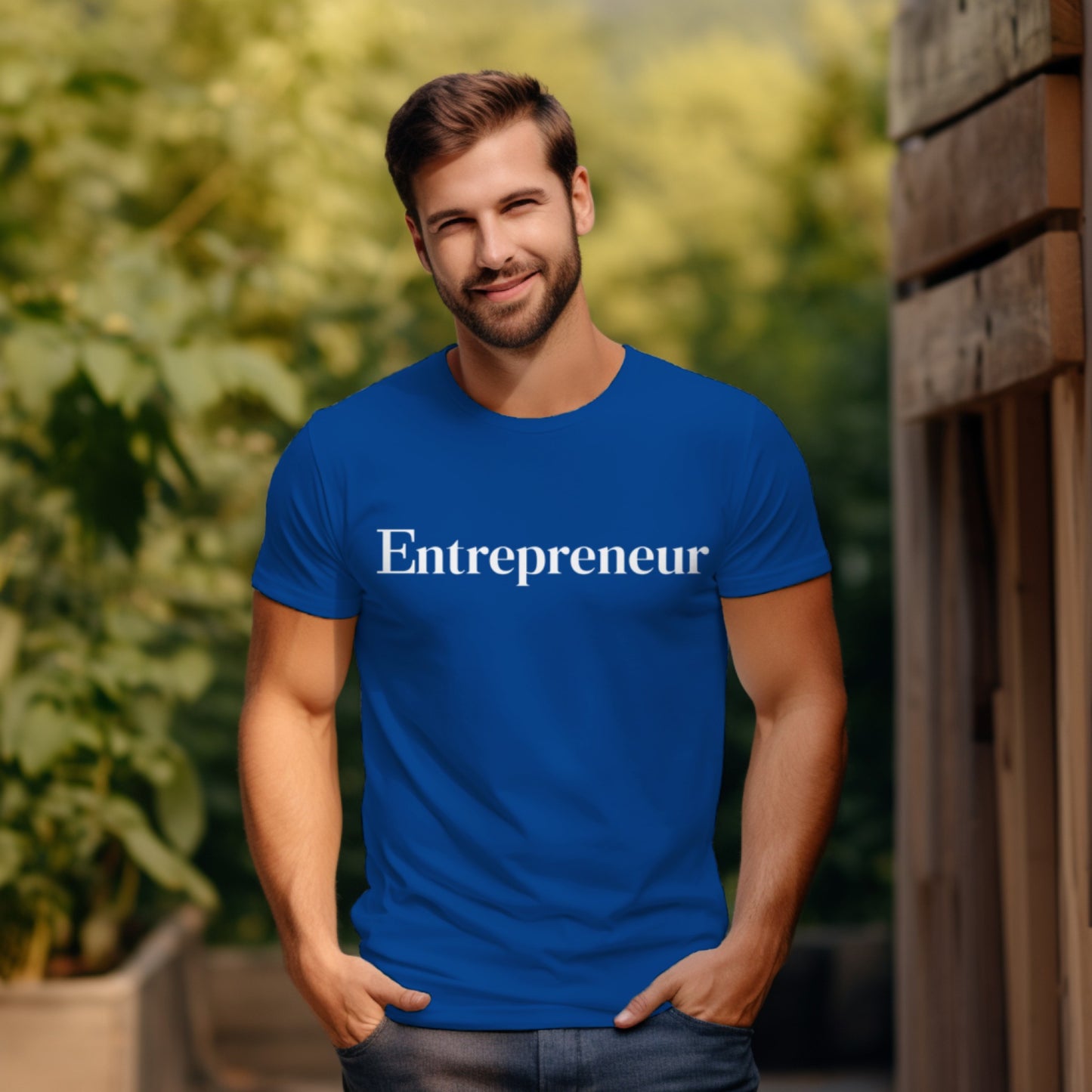 "Entrepreneur" Shirt for Men, Cotton Shirt for Men, Men's Shirt with "Entrepreneur" Print