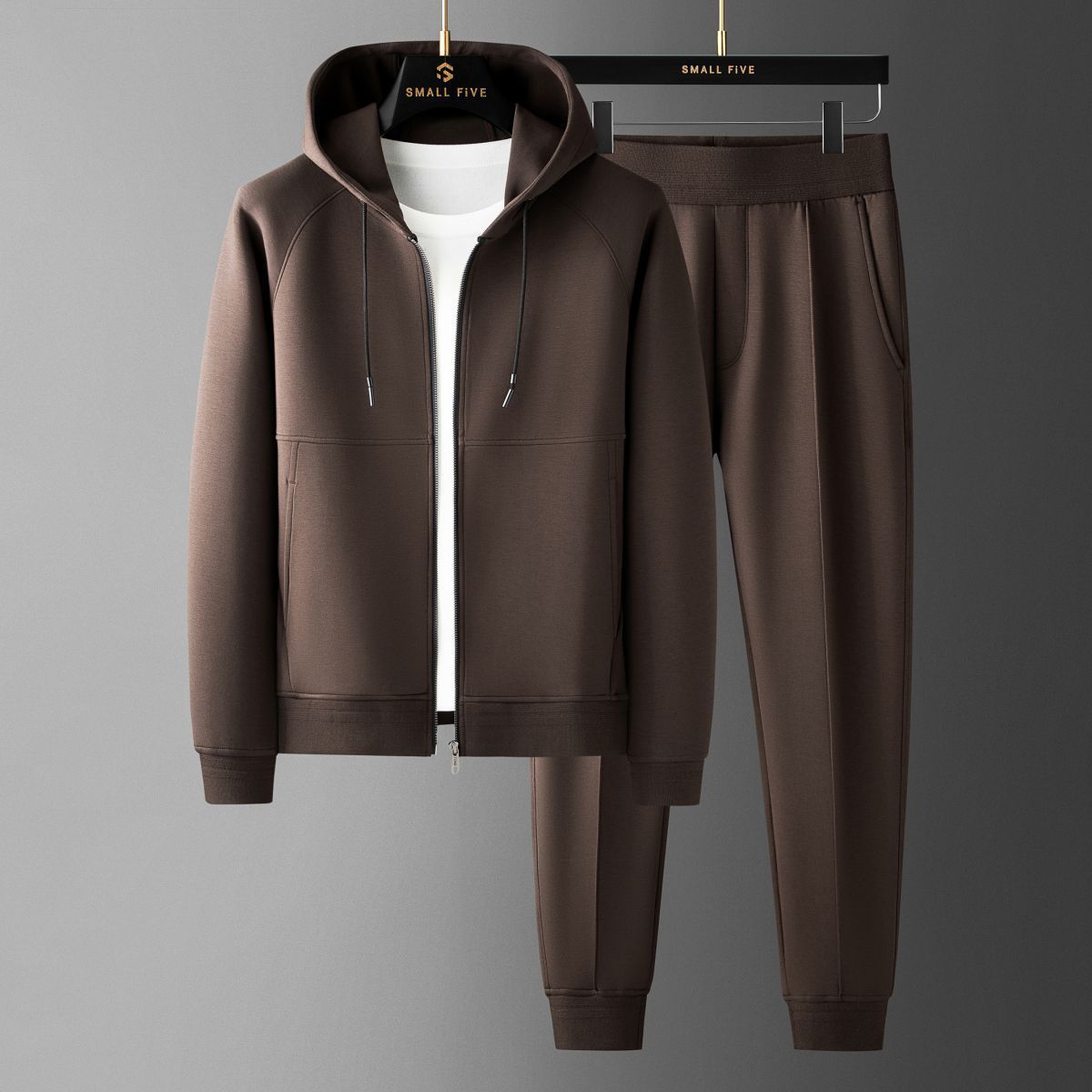 NGTG LUXX Men's Refined Elegant Sweater and Trousers Two-Piece Suave Set