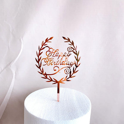 NGTG happy Birthday Rose Gold cake topper (10 pieces)