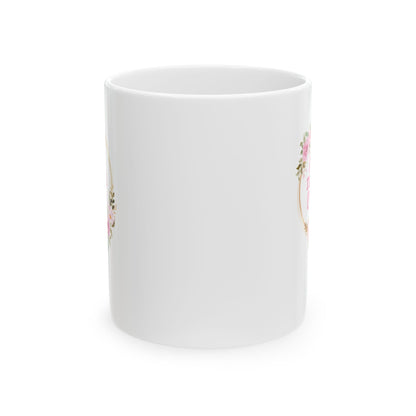 Floral Mug for Mom, Best Mom Ever White Mug