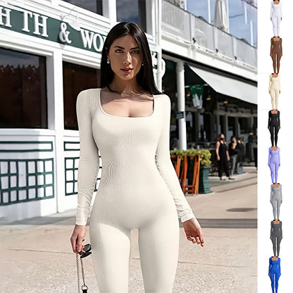 NGTG Body Shaping Workout or Lounge Jumpsuit, Flattering One Piece Suit for Women