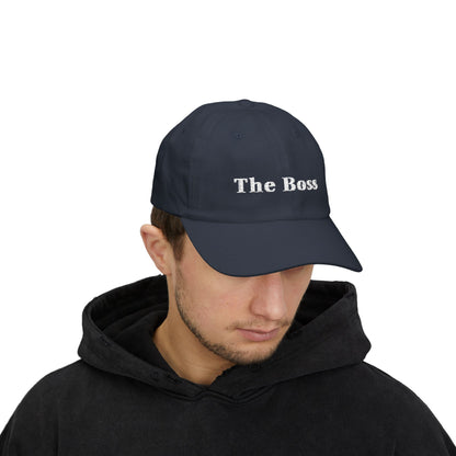 Embroidered "The Boss" Hat in White Text