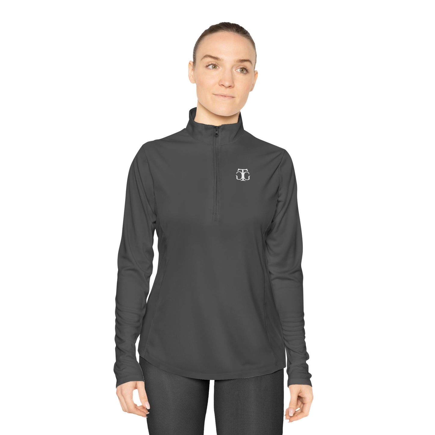 Sport Sweater for Women, Ladies Quarter-Zip Pullover, Sweater with Zipper