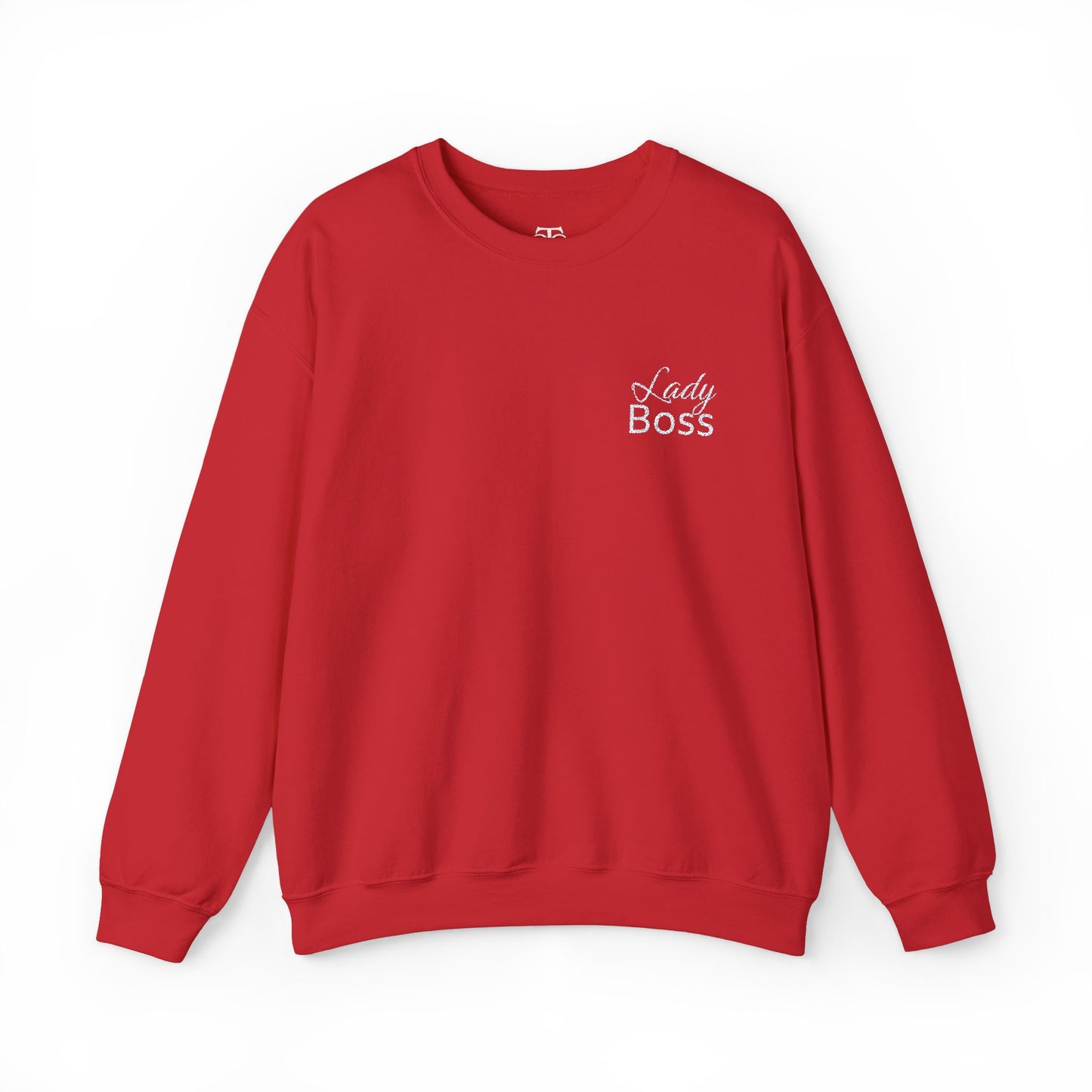 Embroidered "Lady Boss" Sweatshirt (White Text)