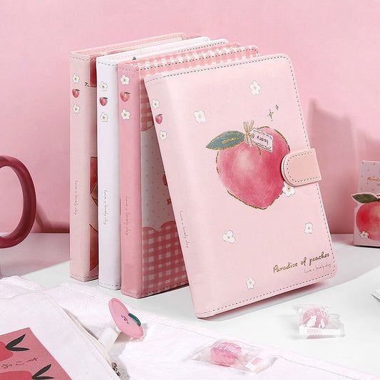 Cute and Sweet Peaches Hardcover Notebook