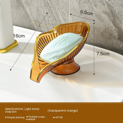 NGTG LUXX Leaf-Shaped Easy-to-Clean Bath Soap Dish