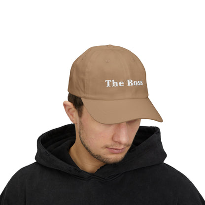 Embroidered "The Boss" Hat in White Text