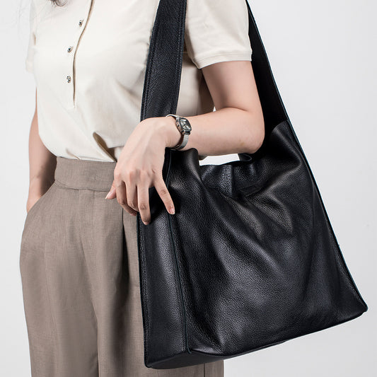 NGTG PARIS Iconic Genuine Leather Large Capacity Tote Bag