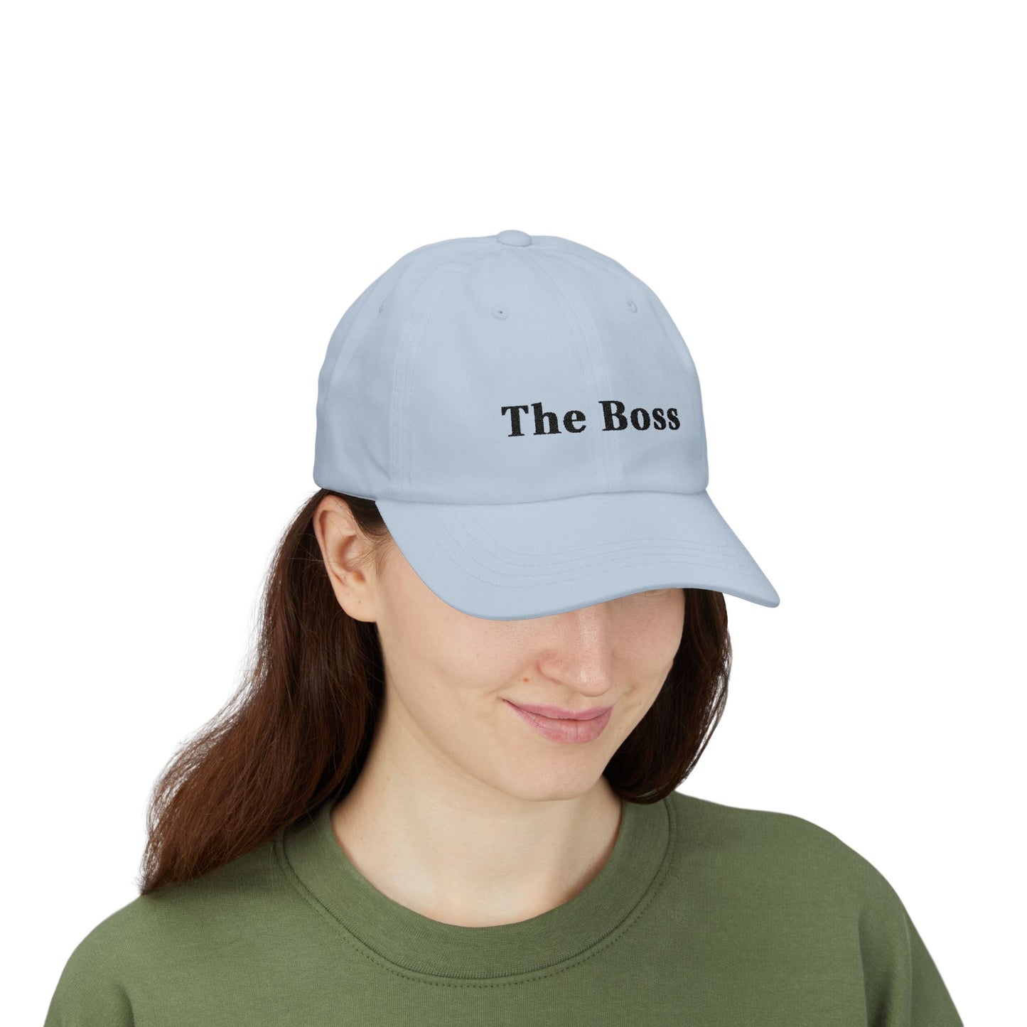 Embroidered "The Boss" Hat in Black Text