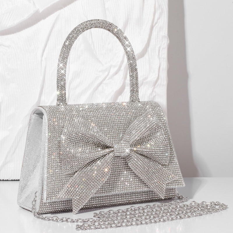 NGTG PARIS Sophisticated Bow Luxury Diamond Handbag